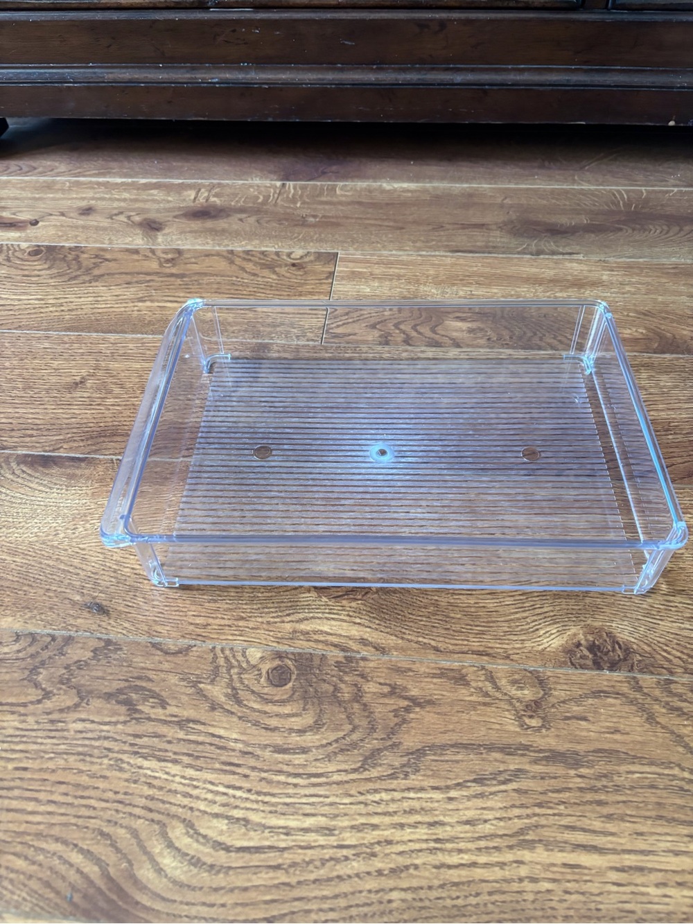 Clear Plastic food storage tray